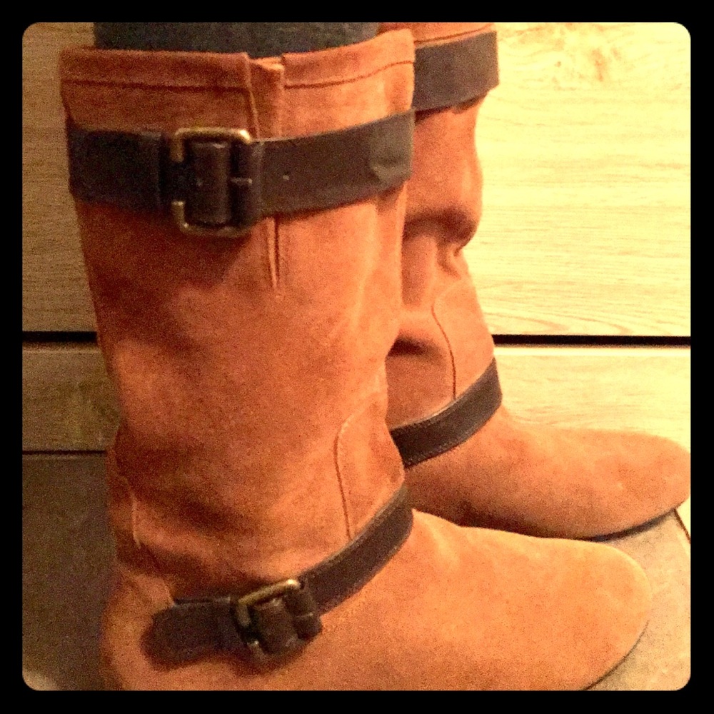 Women’s Leather Manmade Shin High Boots Size 11